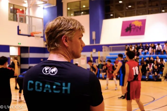 Basketball coaching session on the court